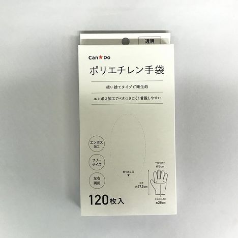 ポリエチレン手袋　１２０Ｐ　透明の商品画像
