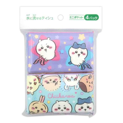 ミニポケットティシュ　ちいかわ　４Ｐの画像