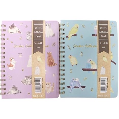 シール帳　３０ページ　猫・鳥の商品画像