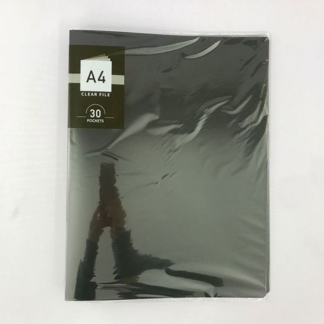 Ａ４クリアファイル３０Ｐ　ＢＫの画像