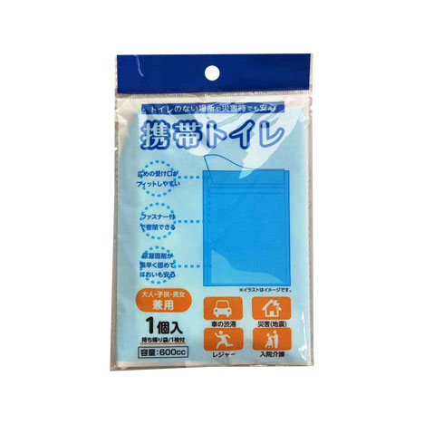 携帯トイレ　６００ｃｃ用　１Ｐの画像