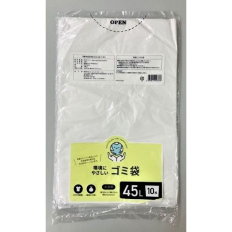 環境にやさしいゴミ袋４５Ｌ半透明　１０Ｐの画像