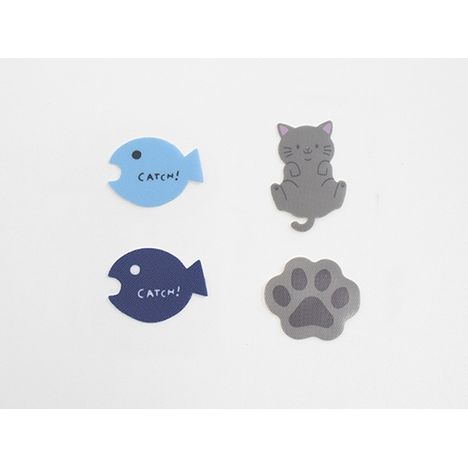 スポンジキャッチ２Ｐ　ネコとさかなの2番目の写真