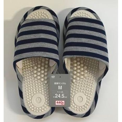 健康サンダルＭ　ボーダー　タグ付きの画像